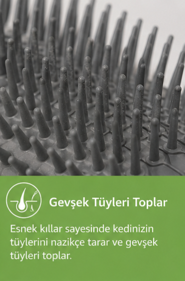 Kendinden Masaj ve Tüy Toplama Fırçası | Kedi Masaj Köşesi & Tüy Toplayıcı
