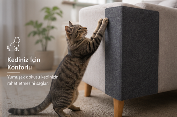 Kedi Tırmalama Koruyucu Mat – Mobilyalarınızı Çizilmelere Karşı Koruyun!