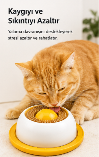 Yalama Kasesi | Yavaş Besleme, Ödül ve Yoğurt Kasesi | Kedi ve Köpekler İçin 2'li Set